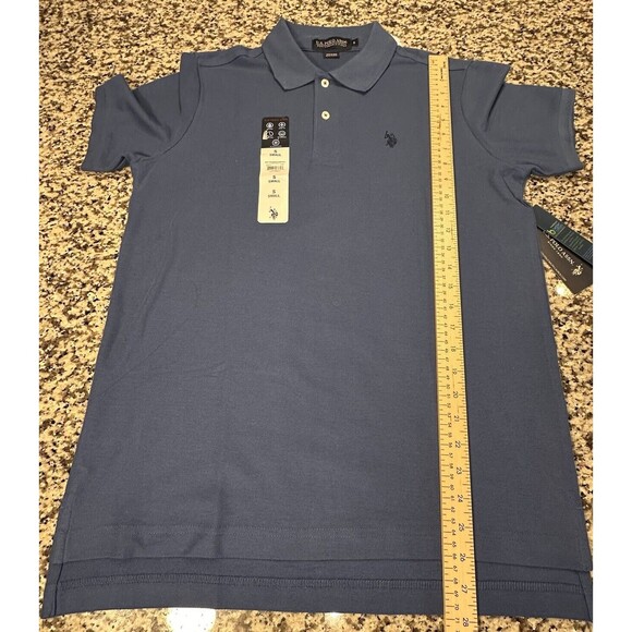 New U.S. Polo Assn. Size S NEW Men's Performance Pique Polo Shirt London Blue - Picture 8 of 10